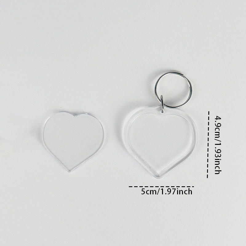 Clear Multi Shape Photo Keychain 5-25PCS DIY Picture Frame Keyring Portable Transparent Holder For Kpop Photocard Bag Gift Decor