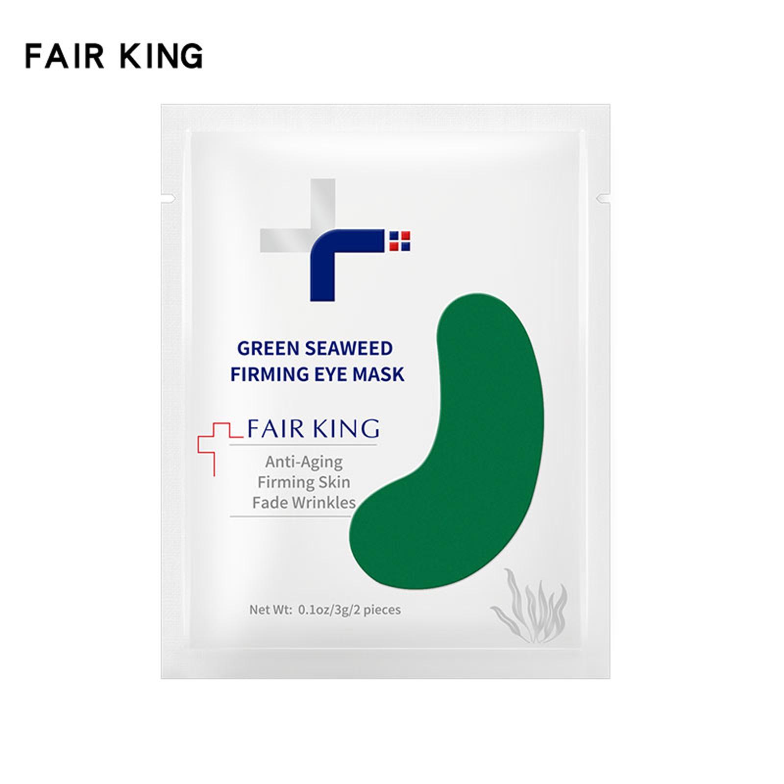 

Fair King 2 шт. Зеленая водорослевая укрепляющая маска для глаз Увлажняющая антивозрастная Устранение мелких морщин Темные круги зелёный