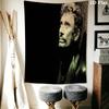 Johnny Hallyday Live Concert Poster Tapestry Fashion Print Background Cloth Background Wall Hanging Cloth Background Cloth Work Of Art