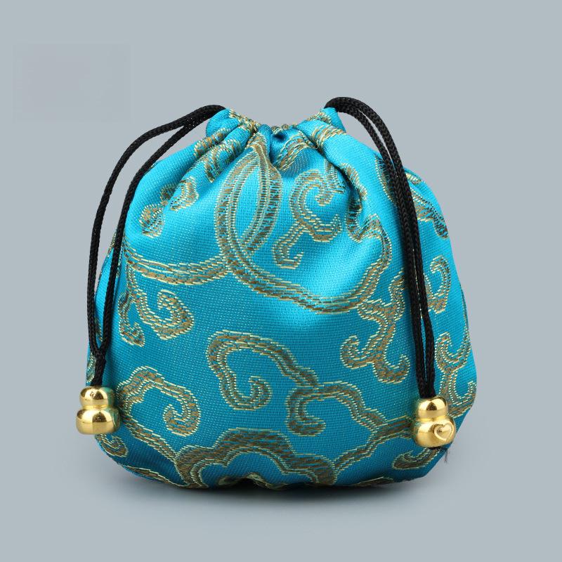 18 Brocade-Style Drawstring Bags for Buddhist Beads Bracelets & Cultural Play