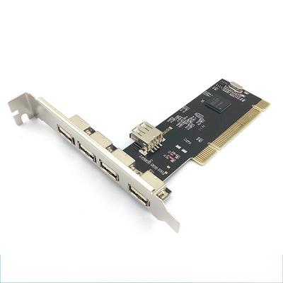 5 Port (4 External +1 Internal) USB 2.0 PCI Expansion Card Plug and Play