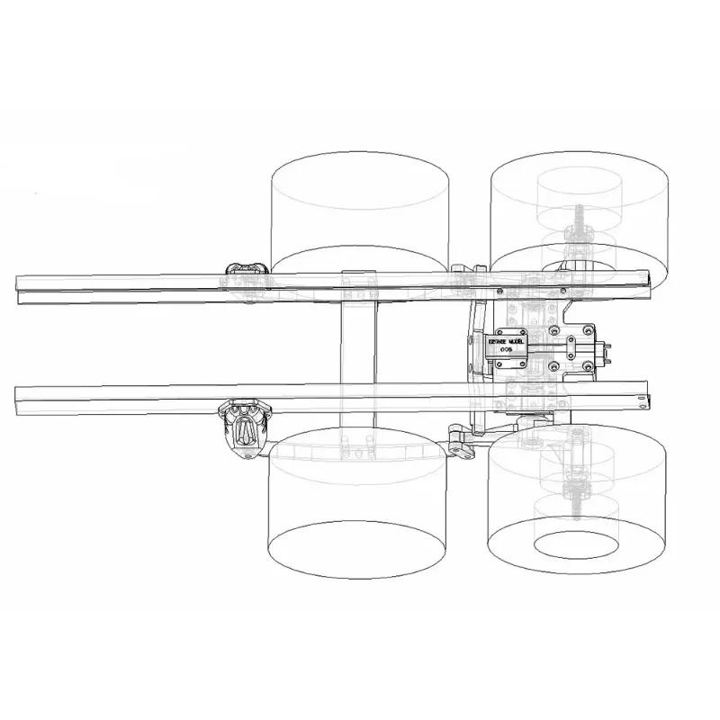 1set Electric Lift Rear Suspension for 1/14 RC Truck Tamiya 56368 For scania 770S For volvo FH16