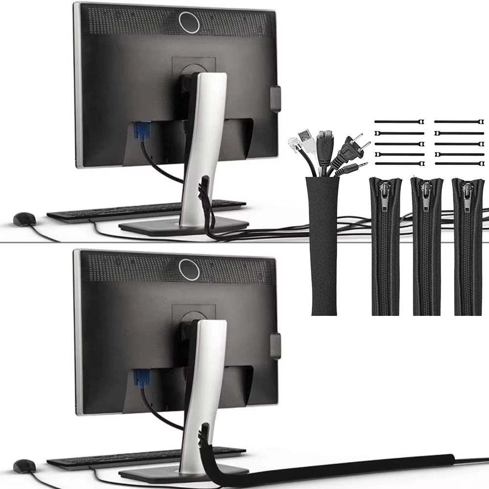 Data Cable Cable Management Sleeve Computer Cable Storage Cover  Computer Setup