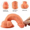 Large Sucker Female Double-layer Liquid Simulation Silicone Penis Private Parts Lifelike Fake Penis Rear Court Supplies