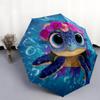 Wreath Sea Turtle  Pattern, Automatic Folding Umbrella, Portable and Foldable Design, 8 Ribs, a Christmas or Birthday Gift.