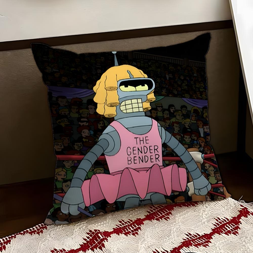 Anime FFuturama Cushion Cover Reversible Soft Durable Pillow Cover Home  Car MultiScene Use for Daily Comfort
