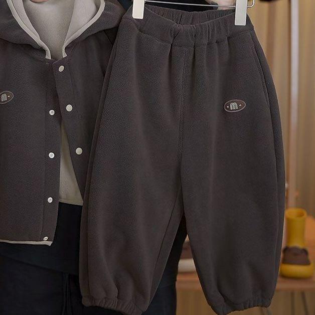 

Детский зимний комплект-двойка в корейском стиле из двухстороннего флиса Size 90