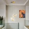 LED Modern Butterfly Pendant Lamp Bedside Staircase Bedroom Atmosphere Lamps for Ceiling Indoor Lighting Decorative Light