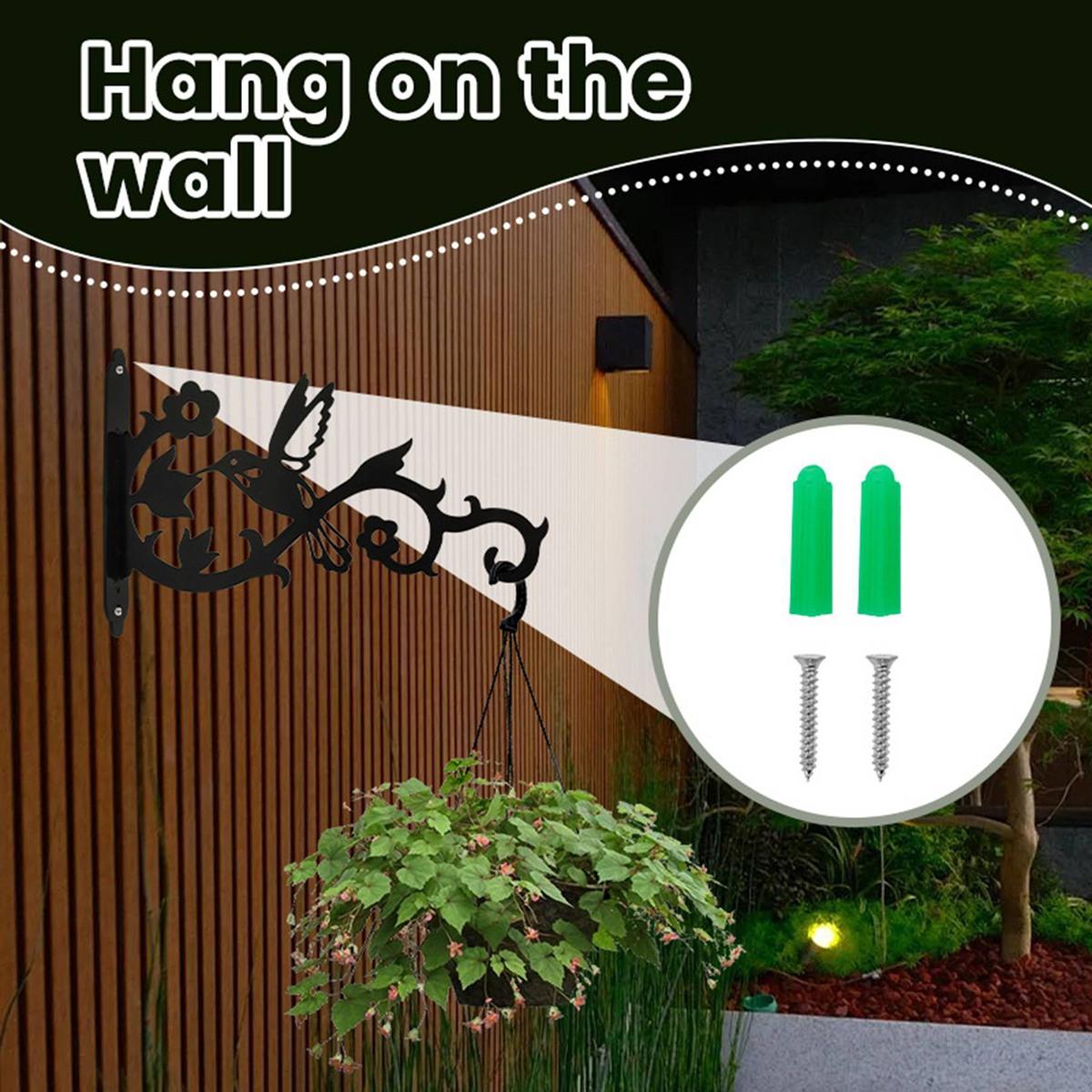 

Outdoor Plant Hanger Wall Mount Plant Holder Heavy Duty Iron Wall Hook for Hanging Bird Feeder Wind Chime Basket China Mainland