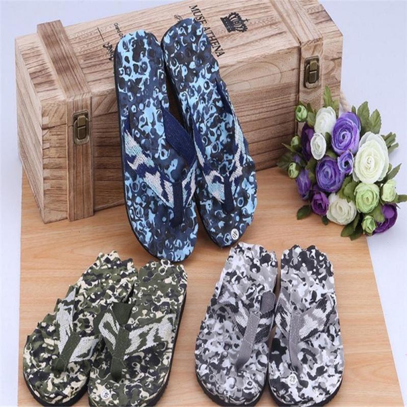 Premium Quality Camouflage Flat Slippers With Comfortable Massage Features For Summer