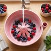 Exquisite Self Rinsing Fruit Colander Drain Holes Ceramic Washing Strainer  Small Produce