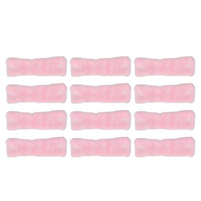 12 peças rolos de cabelo de lã coral sem calor modeladores de cabelo faça você mesmo ferramentas de modelagem de cabelo rosa