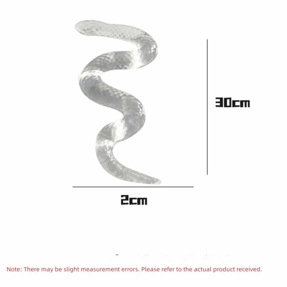 Transparent Fake Snake Prank Toy Simulation Snake Squeeze Toy Snake Squeezing Toy  Halloween Decor