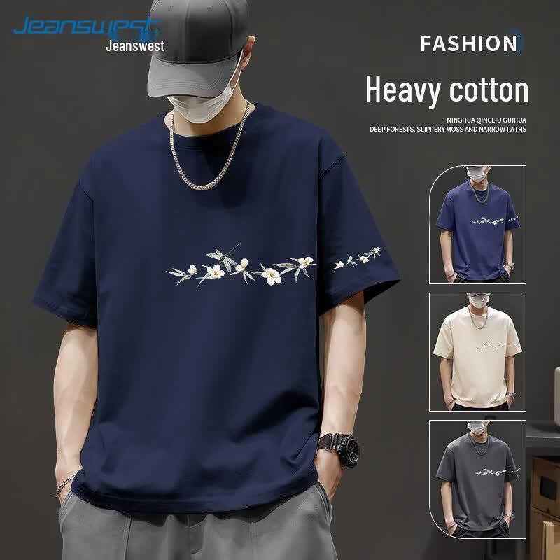 Jeanswest Men's Ink Wash Print Short Sleeve T-Shirt