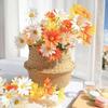 5 Köpfe Künstliche Blume Kamille Simulation kleine Gänseblümchen Hochzeit Zuhause Festival Vase DIY Fotografie Dekoration Requisiten Tisch
