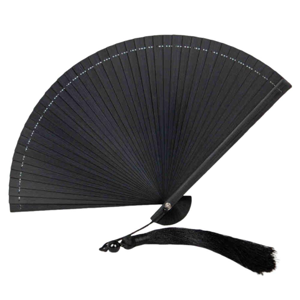 Exquisite Solid Color Bamboo Fan Chinese Style Elegant Handheld Fans  Home Decoration