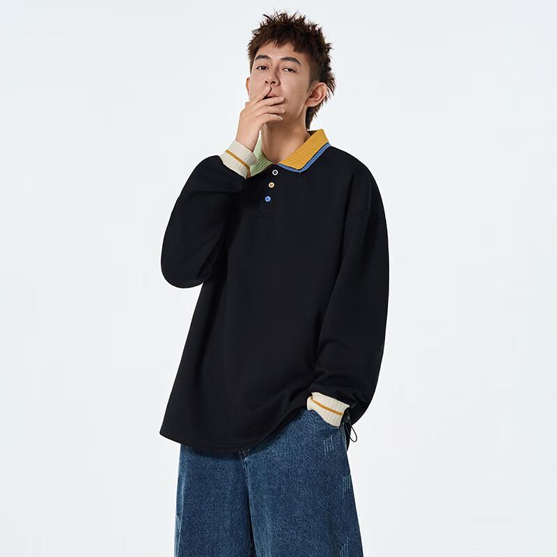 TOM ADAM 2025 Loose Casual Polo Neck Sweatshirt