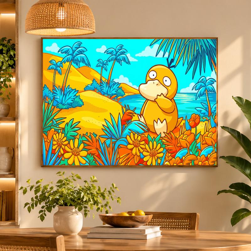 5D Diamond Painting Psyduck DIY Full Drill Diamond Art Kit Home Decoration