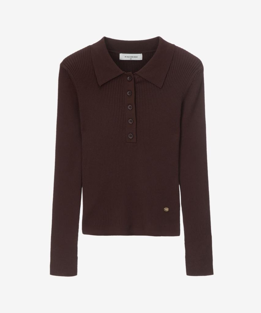 MIND BRIDGE WOMEN [On][W] Slim Fit Ribbed Collar Knit - 4 Colors