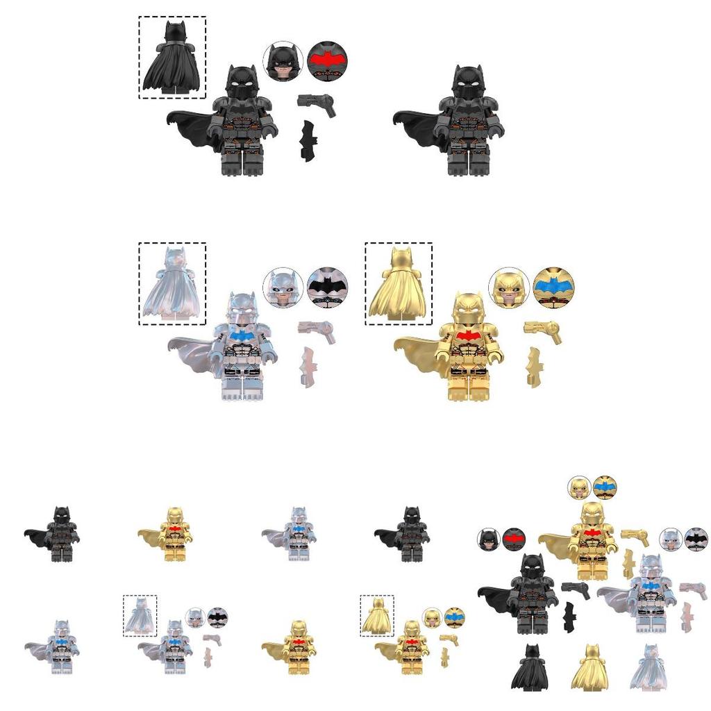 Superhero Series Thermos Black And White Batman Assembly Building Block Toys Diy Educational Game