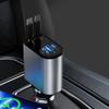 Retractable Car Charger Fast Car Phone Charger Car Charger Adapter with Retractable Cords for Smartphones Tablet