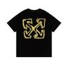 9065 Bianco Sporco 2026 Primavera/Estate Nuova Grafica Lettere Freccia Fantasia Girocollo con Cappuccio Manica Corta T-shirt da Uomo e Donna
