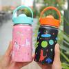 12Oz Kids Water Bottle Cartoon Animal Children'S Cup With Straw Stainless Steel Vacuum Flacks Thermos Bottle Thermal Mug Cups