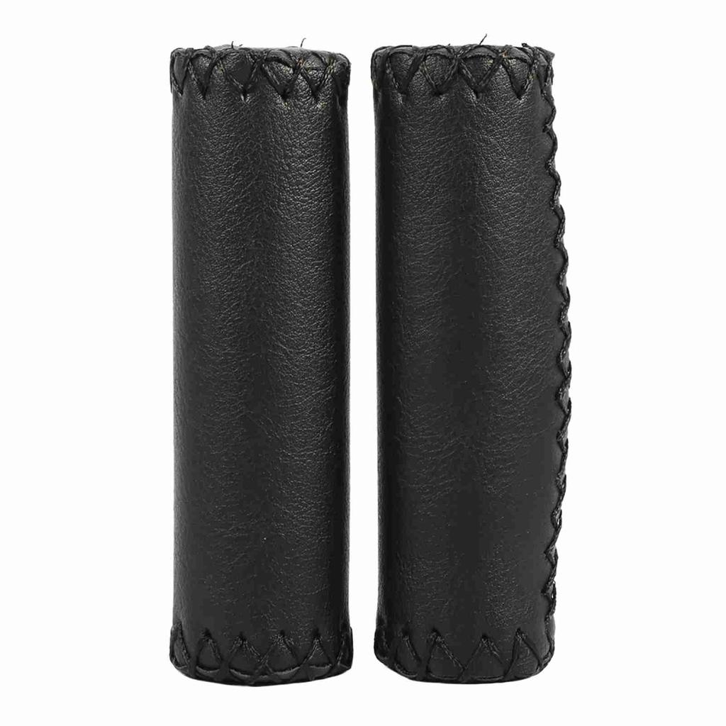 1 Pair Three Colors Retro Artificial Leather Handlebar Grips Bike Handle Cover Grips