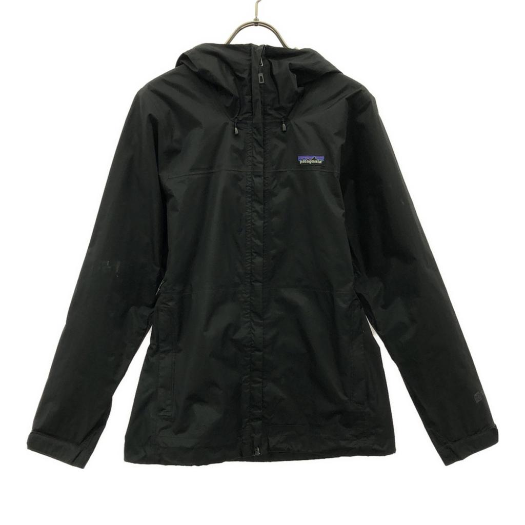 Patagonia Logo Torrentshell Jacket XS Black 83807 Outdoor Women Used
