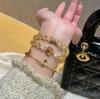 Brazilian Citrine Double Circle Bracelet - High-End Yellow Crystal for Good Luck and Luxury Style.
