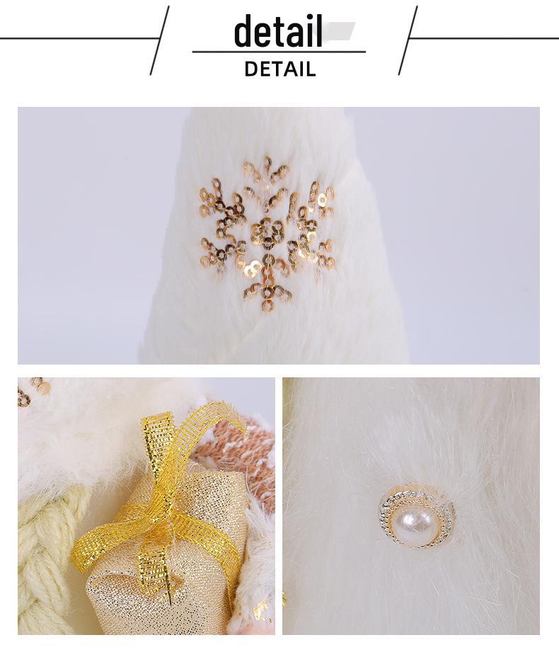 2025 Jul Paljett-Plysch Ansiktslös Rådjursfigur med Ljus