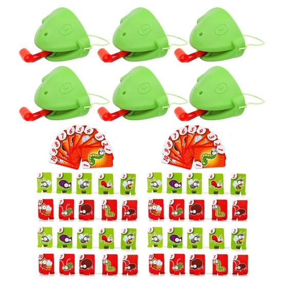 

1 Set Chameleon Tongue Shoot Game 6 Players Game Night Family Party Interactive Sticking-Out Tongue Frog Board Game Educational Toy 1 Set