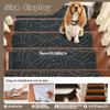 3pcs 76x20cm Adhesive Free Self-adhesive Stair Mat Anti-slip Step Pad Repeatedly Used Floor Rug Brushed Embossed Carpet