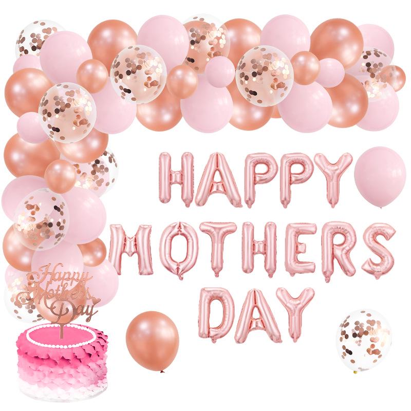 New Mother s Day Celebration Set: Balloon Arch, Cake Fork, Latex Decorations