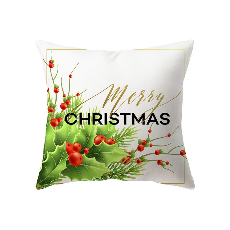 Χαριτωμένη Χριστουγεννιάτικη Θέμα Άγιος Βασίλης Τυπωμένο Μοτίβο Κάλυμμα Μαξιλαριού Διακόσμηση Σαλονιού Σπιτιού Καναπές Πολυεστερικό Μαξιλάρι Μαξιλαροθήκη