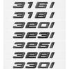 Compatible Emblem Sticker for BMW 3 Series: 320i, 325i, 328i, 330i - Rear Tail Displacement Number
