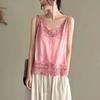 New Cotton Sling Small Vest Women's Summer Loose and Simple Inner with Ethnic Style V-neck Sleeveless Bottoming Shirt Top