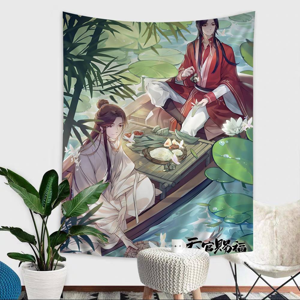 Tian Guan Ci Fu Hippie Wall Hanging Tapestries Art Science Fiction Room Home Decor Kawaii Room Decor