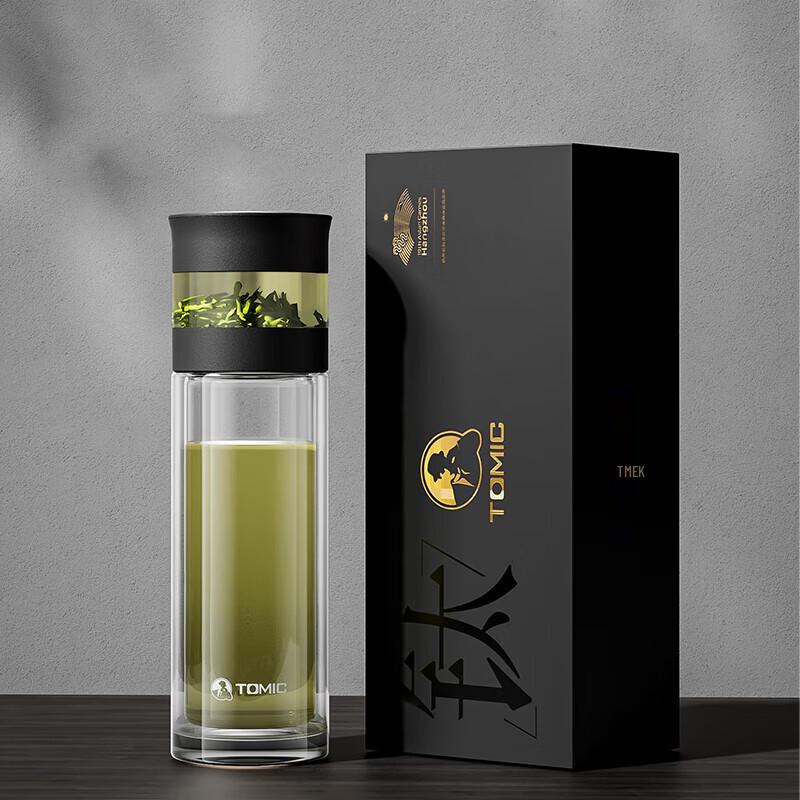 TOMIC Double-Layer Glass Cup with Titanium Infuser