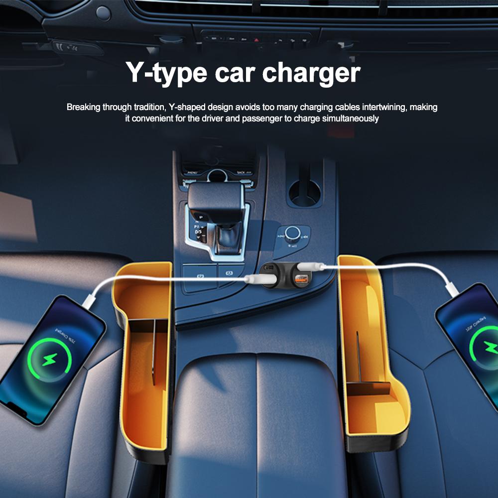 78W Car Charger Dual USB Type C PD Fast Charging Phone Power Adapter for iPhone 14 13 Huawei Xiaomi Samsung iPad Laptop Tablet
