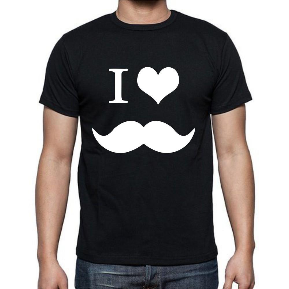 I Love Mustaches Facial Hair Body Lip Funny T shirt Tee