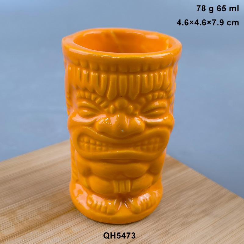 American Ceramic Relief Cup Hawaiian Cocktail Cup Grimace Cup Ceramic Tiki Cup Bar Tiki Cup