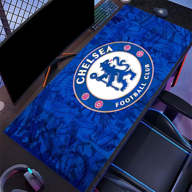 Chelsea FC Mouse Pad, Large Gaming Desk Mat, Non-slip XXL Mousepad for Laptop & Tablet, Mini PC Playmat with Stitched Edges