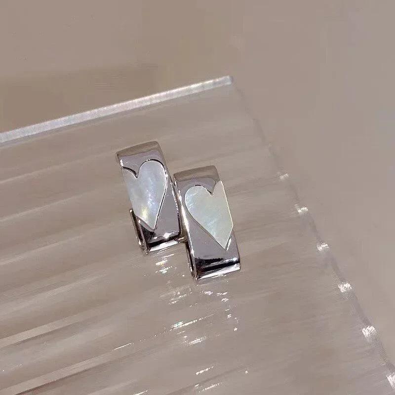 Women Fashion Splice Heart Square Earrings New Design Earring Trend Romantic Unique Love Earrings Jewelry Accessories Gifts