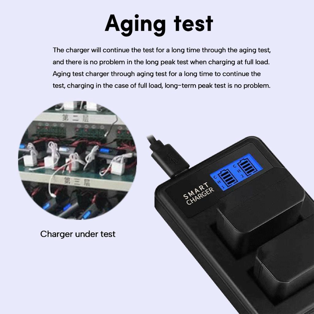 EN-EL15 Battery Charger Battery LCD USB Charger Double Battery Charging Dock for D500 D600 D610 D7000 D7100 D7200