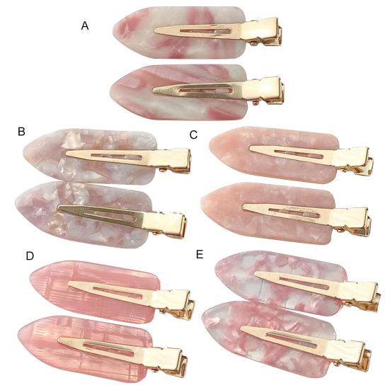2Pcs Korean Style Anti-slip Teeth Hair Clip Acrylic Flat Seamless Hair Barrette Hair Accessories