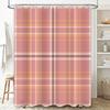 Plaid Bath Curtain Rust Pink Colorful Shower Curtains for Home Decor Bathroom Privacy Protective Panels 3D Printed Waterproof Fa