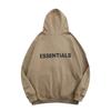 Unisex Oversized Fleece-Lined Hooded Zip-Up Sweatshirt With 3D Letter Print Cotton Blend Streetwear