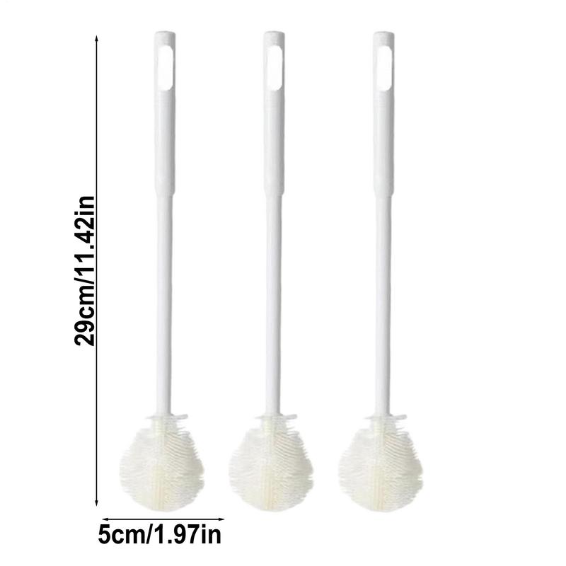Silicone Bottle Brush 3 Pieces Foldable Bottle Cleaner With Long Handle Household Cleaning Tool For Baby Feeding Breast Pump