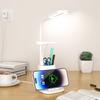 4-in-1 Multifunktionale Kabellose Ladestation Schreibtischlampe mit Stifthalter 15W Schnellladefunktion für Handy für Büro Alltag